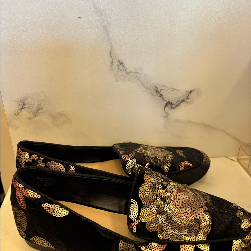 Elegant‎ Sequin Embellished Loafers